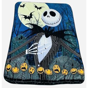 Disney Nightmare Before Christmas TNBC Jack Skellington Plush Blanket 61" x 46"